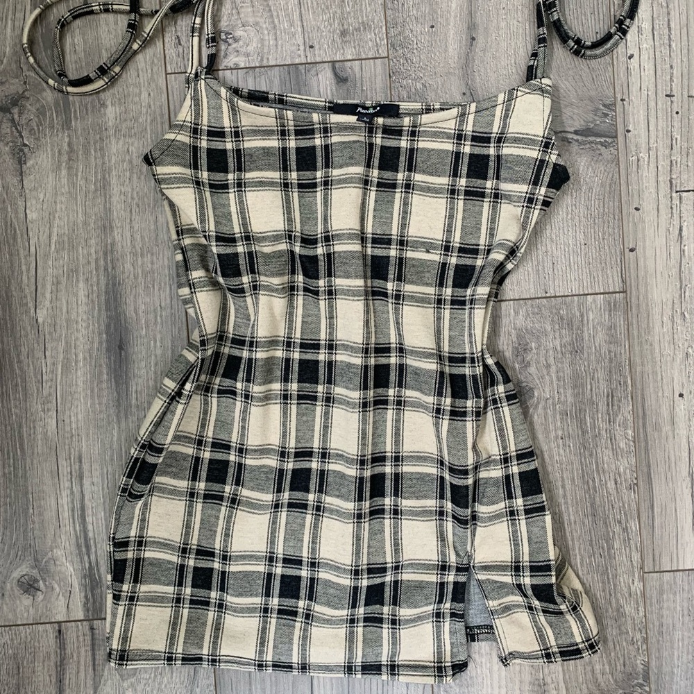 Plaid mini dress